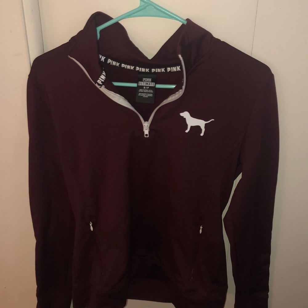 Pink quarter zip